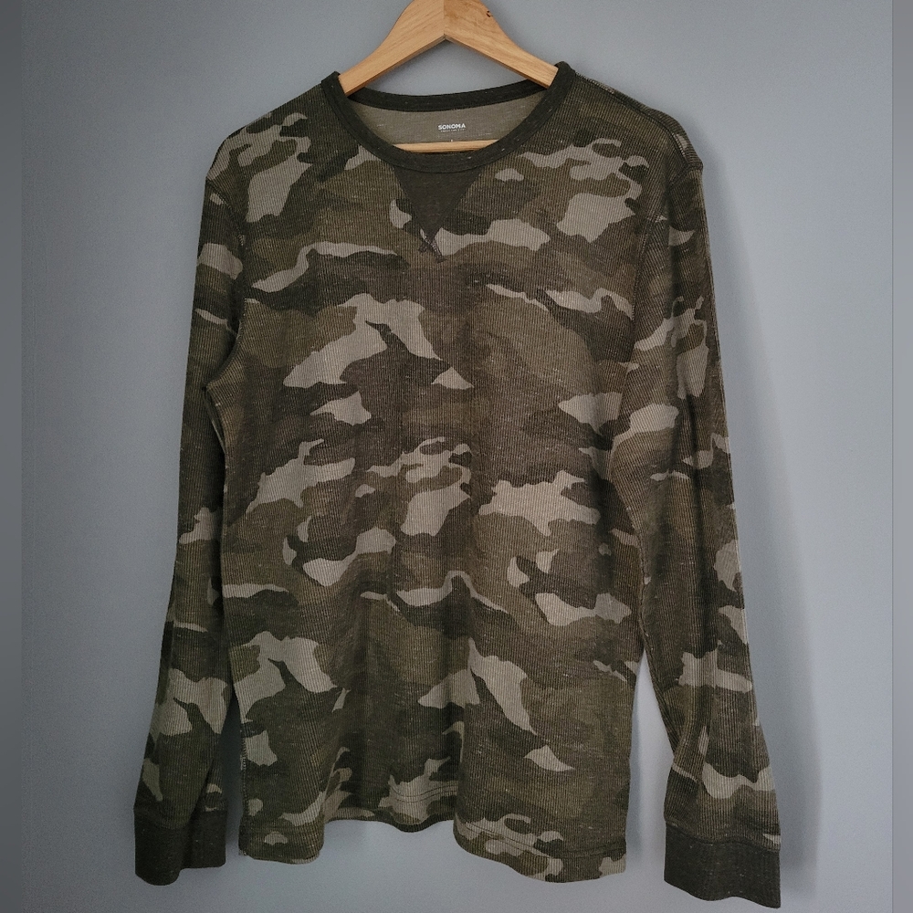 Camo Long Sleeve Shirt Size L Unisex Sonoma
